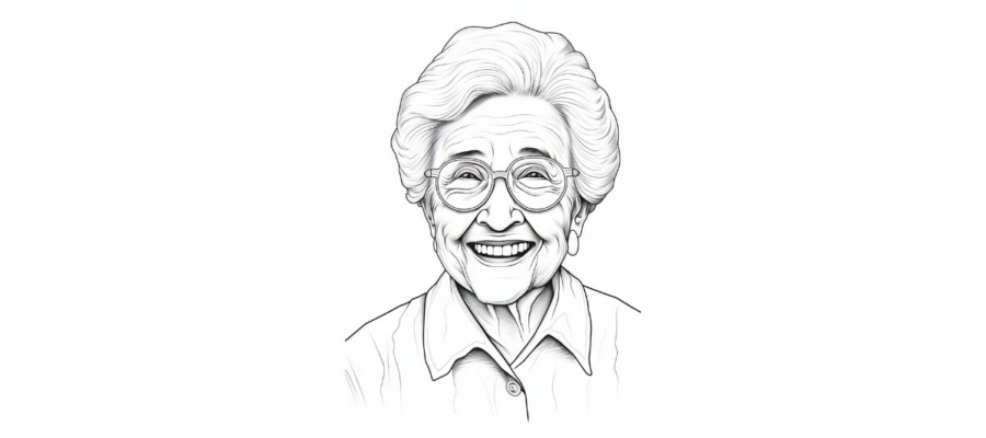 Grandma coloring pages