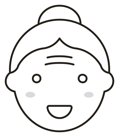 Old woman coloring page free printable coloring pages