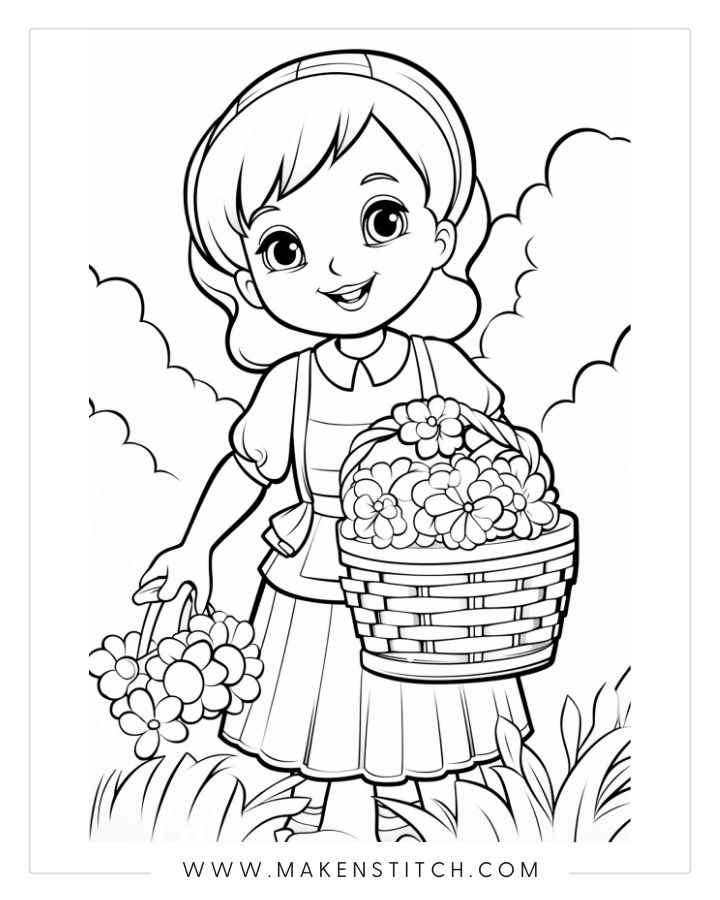 Flower coloring pages for kids and adults free printables