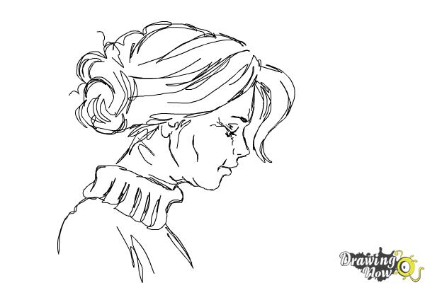 How to draw an old woman