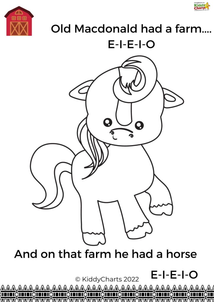 Nursery rhyme coloring old macdonald had a farm