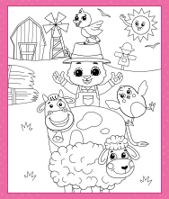 Free nursery rhyme coloring page for children coloring printable to download