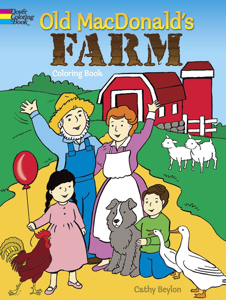 Old macdonalds farm coloring book