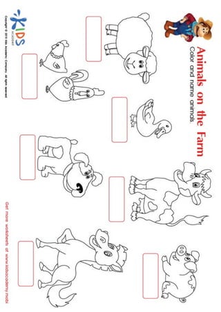 Old mcdonald lyrics and coloring pages pdf