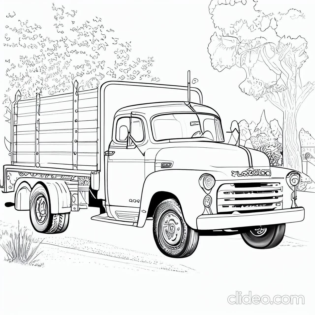 Trucks galore exciting coloring pages for kids pages instant download print paint