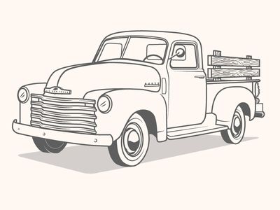 Truck illustration truck coloring pages truck crafts coloring pages