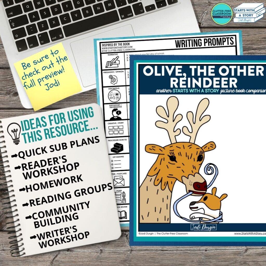 Olive the other reindeer activities and lesson plans for