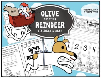 Olive the other reindeer literacy math by terrys touch tpt