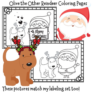 Olive the other reindeer coloring pages by moonlight crafter by bridget