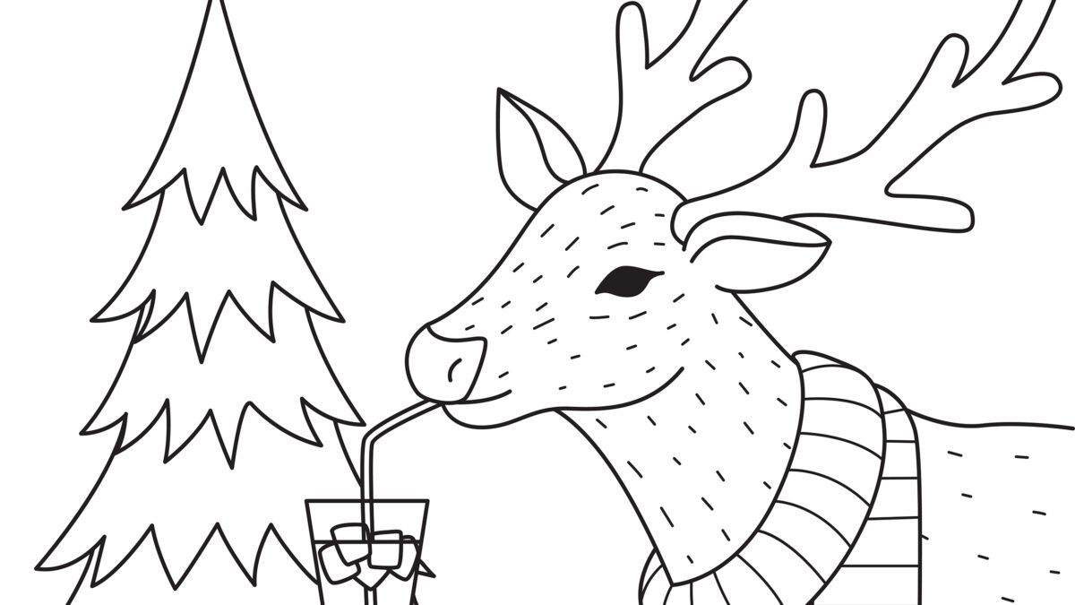 Printable reindeer coloring pages for kids add some color to that reindeer