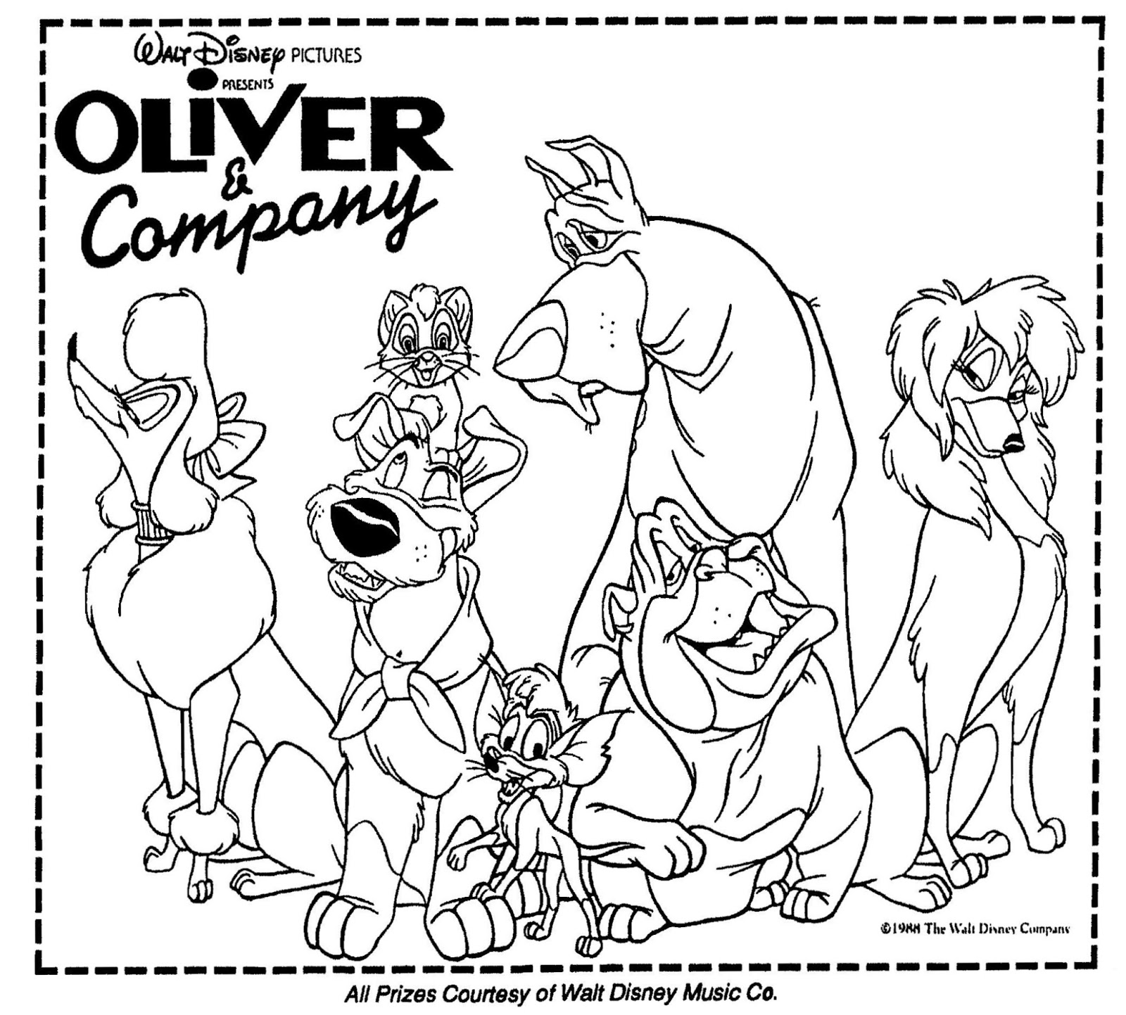 Mostly paper dolls too oliver pany a movie coloring contest