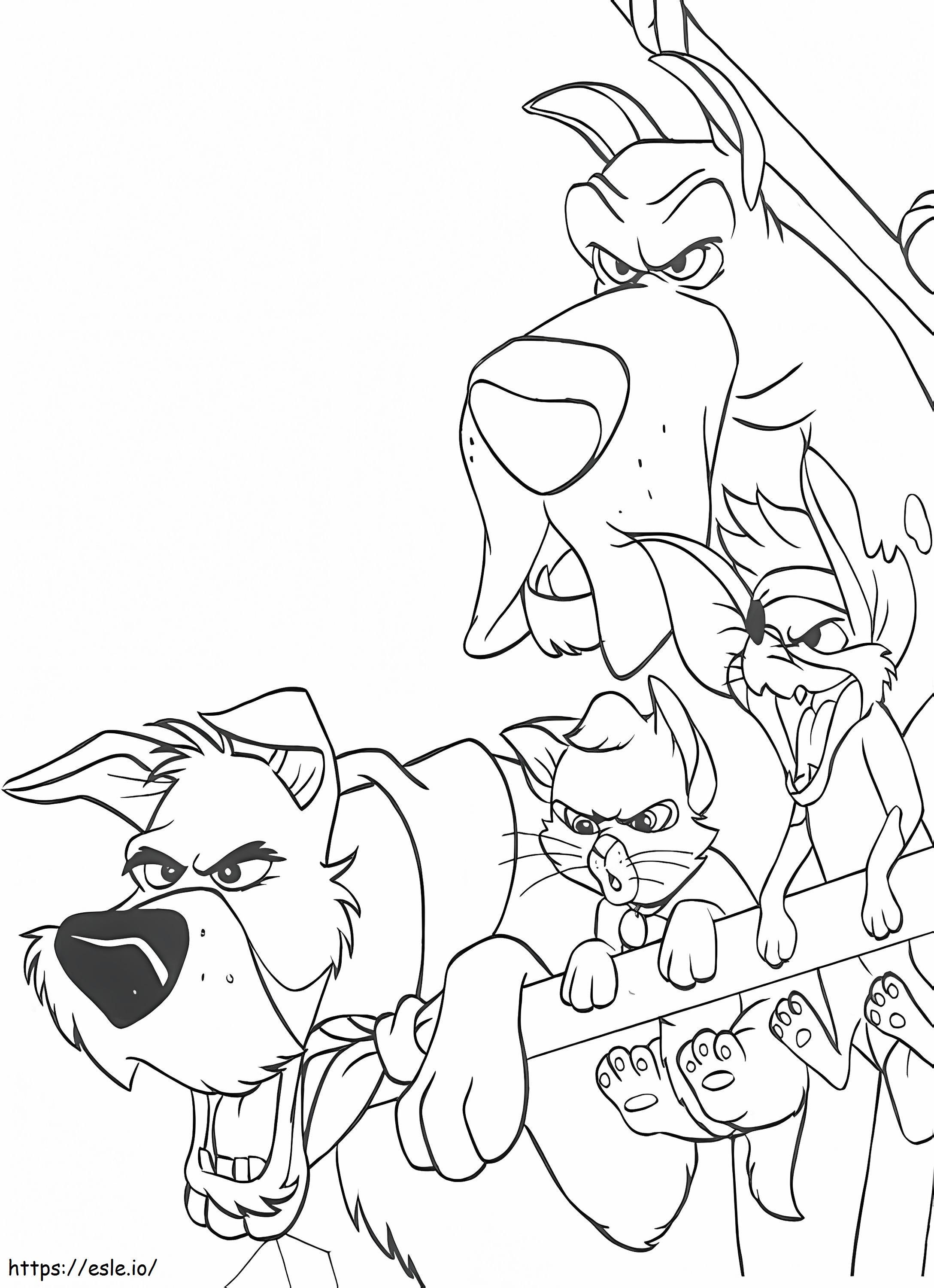 Angry oliver company a coloring page