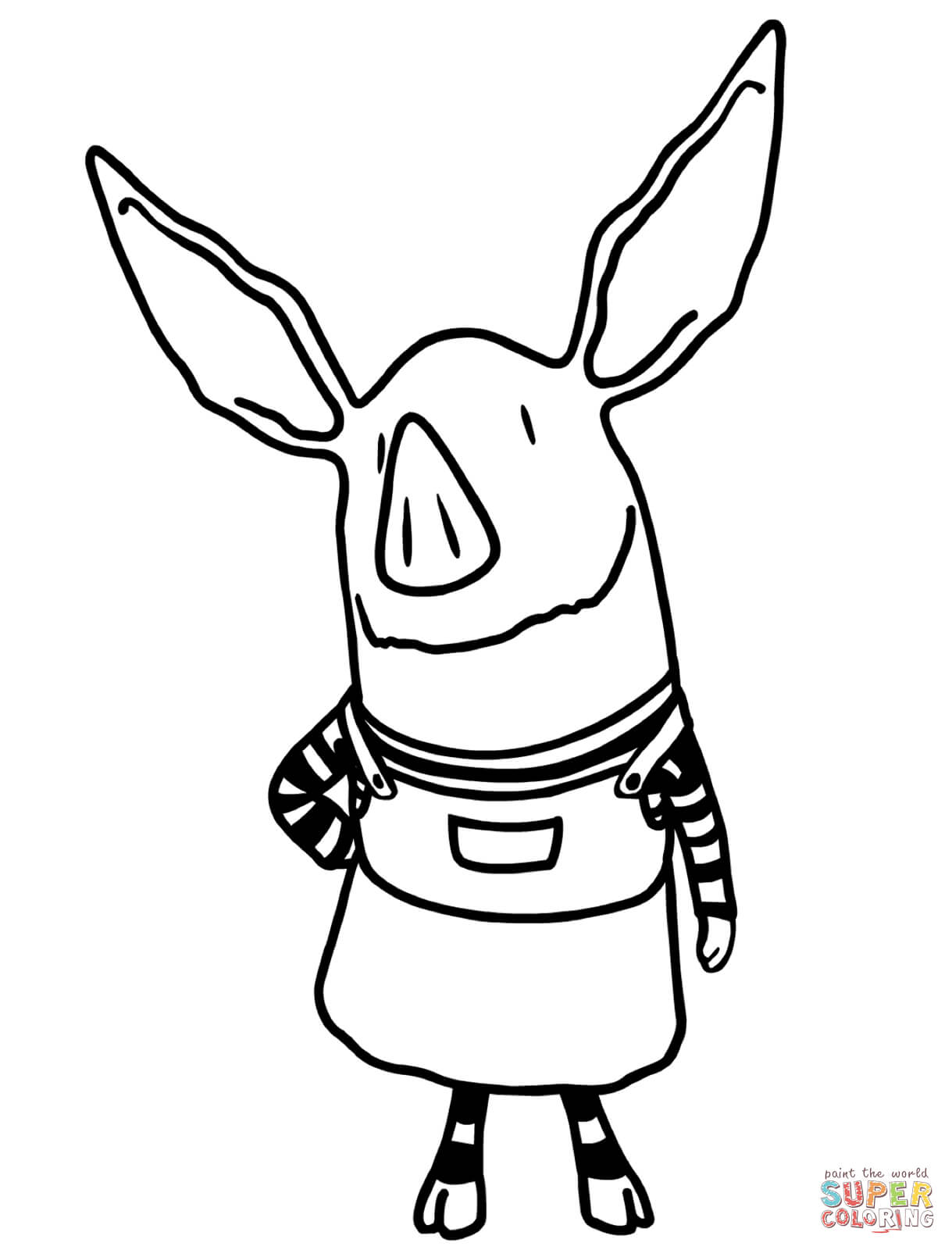 Olivia the pig coloring page free printable coloring pages