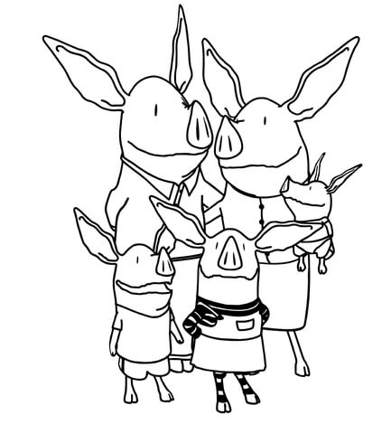 Olivias family coloring page free printable coloring pages
