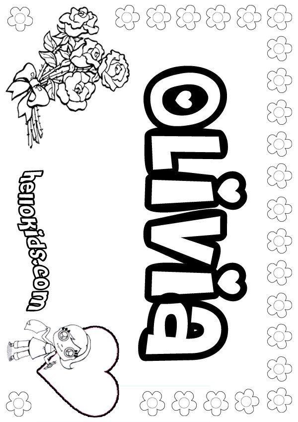 Olivia coloring pages