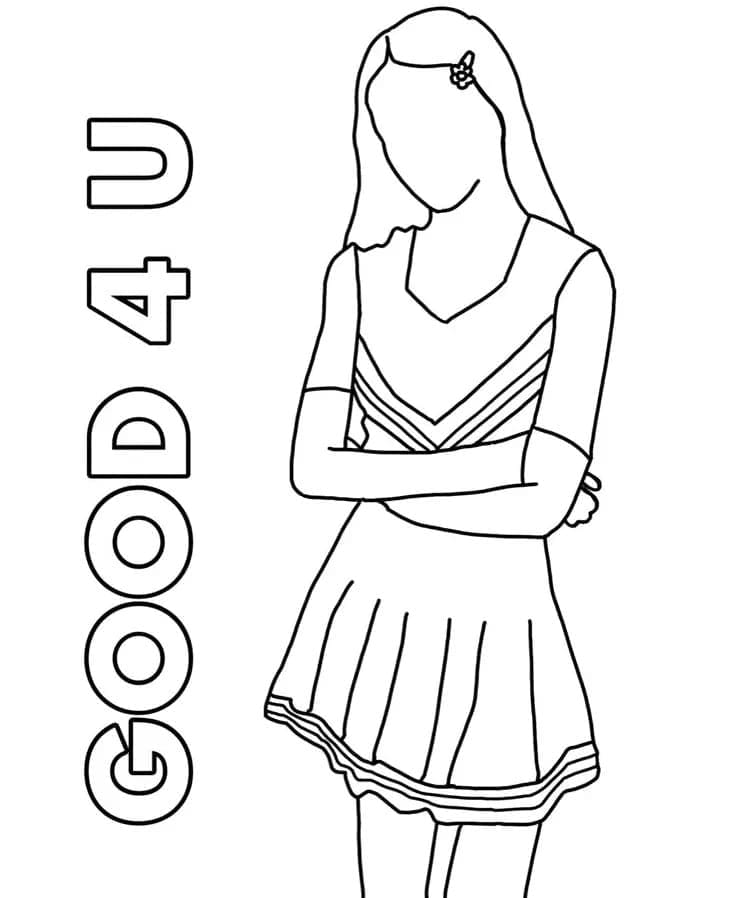 Olivia rodrigo image coloring page