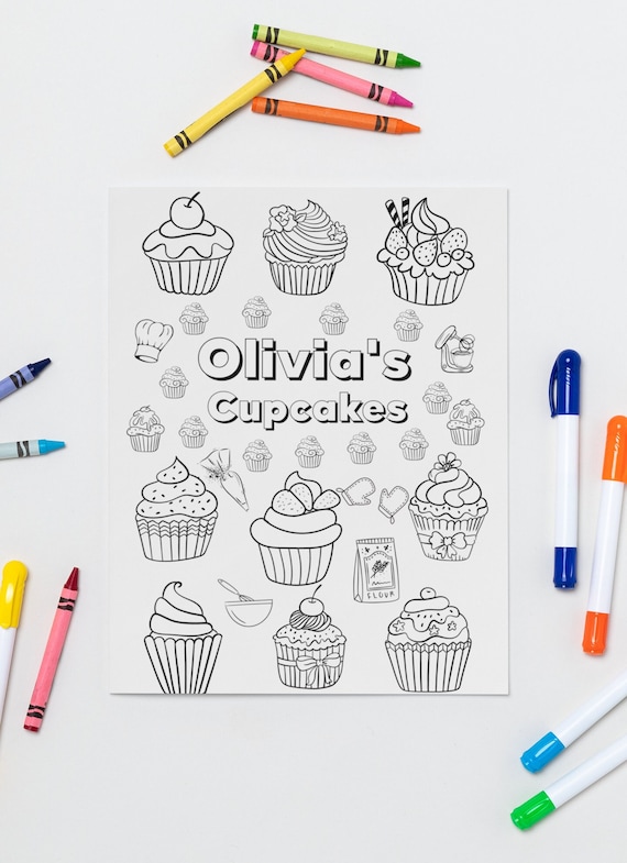 A coloring pages for olivia instant digital download five fun coloring in pages especially for girls named olivia five different themes