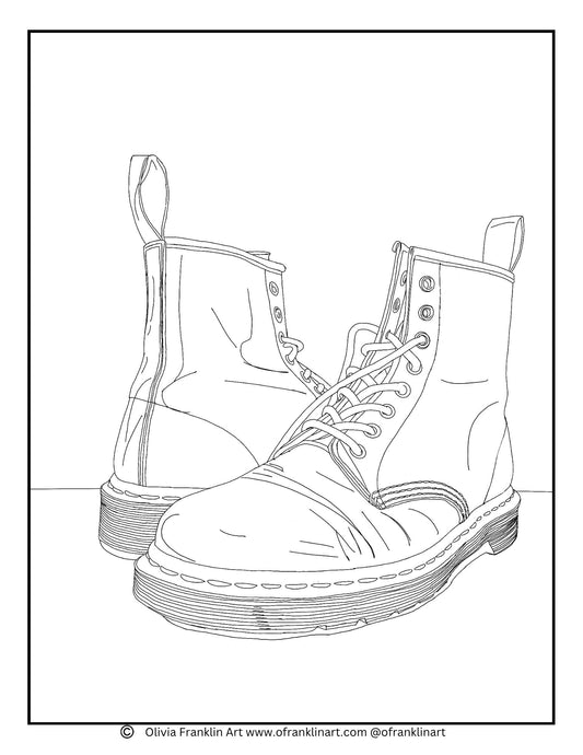 Printable coloring sheets by olivia franklin â olivia franklin art