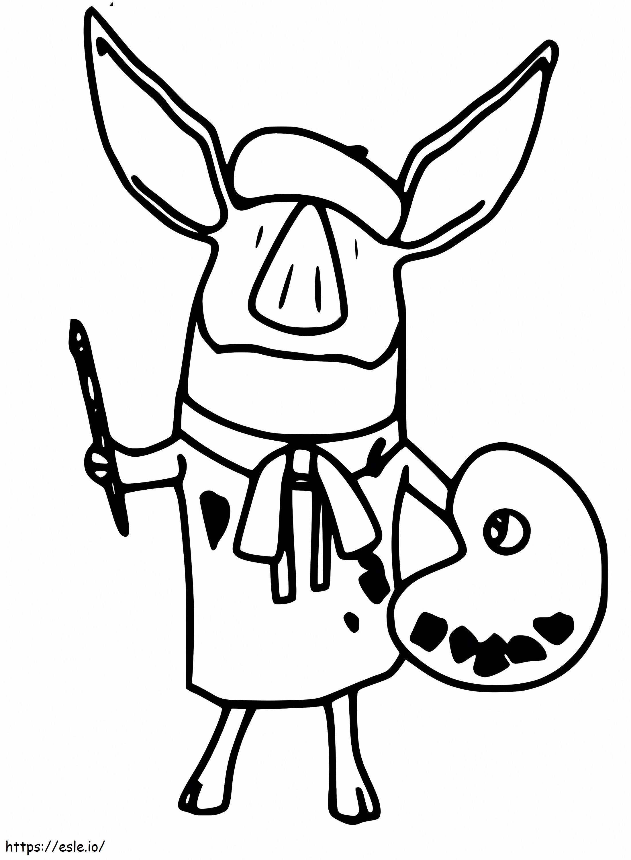 Olivia painted coloring page