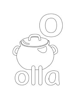 Alphabet coloring pages letter o alphabet coloring pages spanish lessons for kids learning spanish for kids