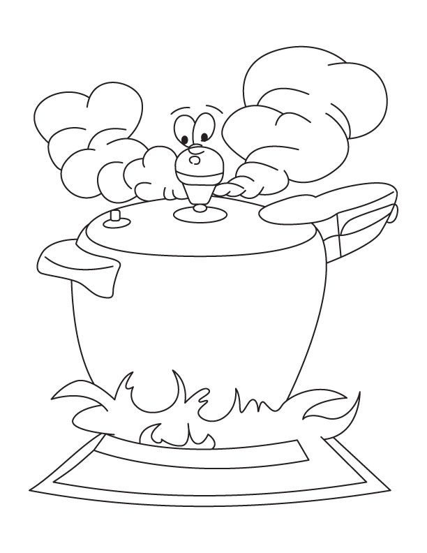 Pressure cooker coloring page download free pressure cooker coloring page for kids best coloring pages