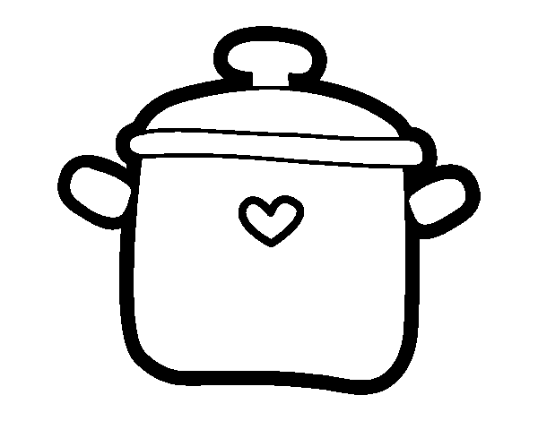 Pot coloring page
