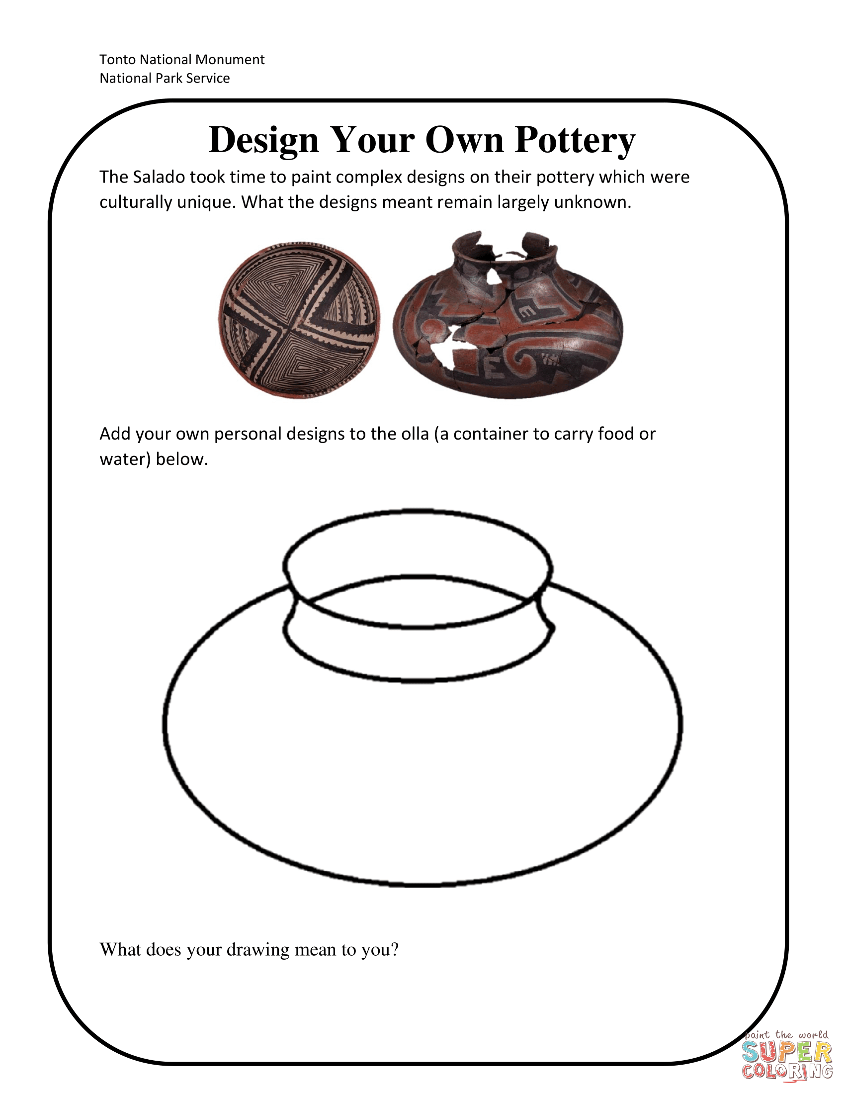 Design your own pottery coloring page free printable coloring pages