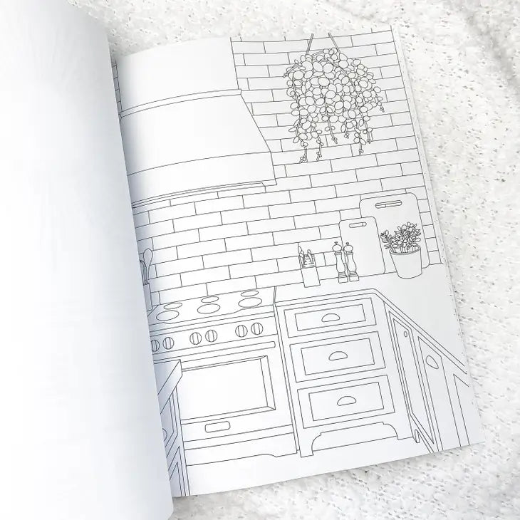 Cozy interior coloring book thoughtfully designed pages â eds plant shop