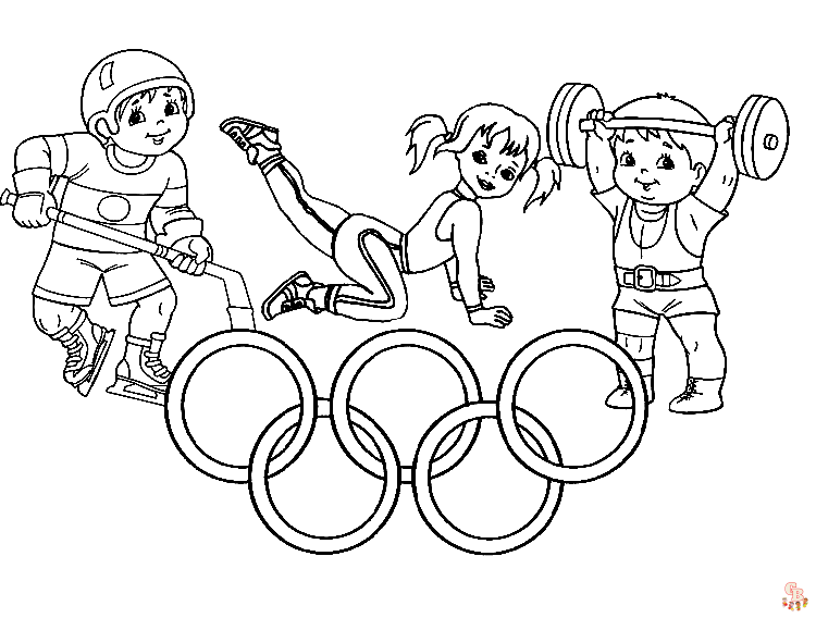 Printable olympic coloring pages free for kids and adults