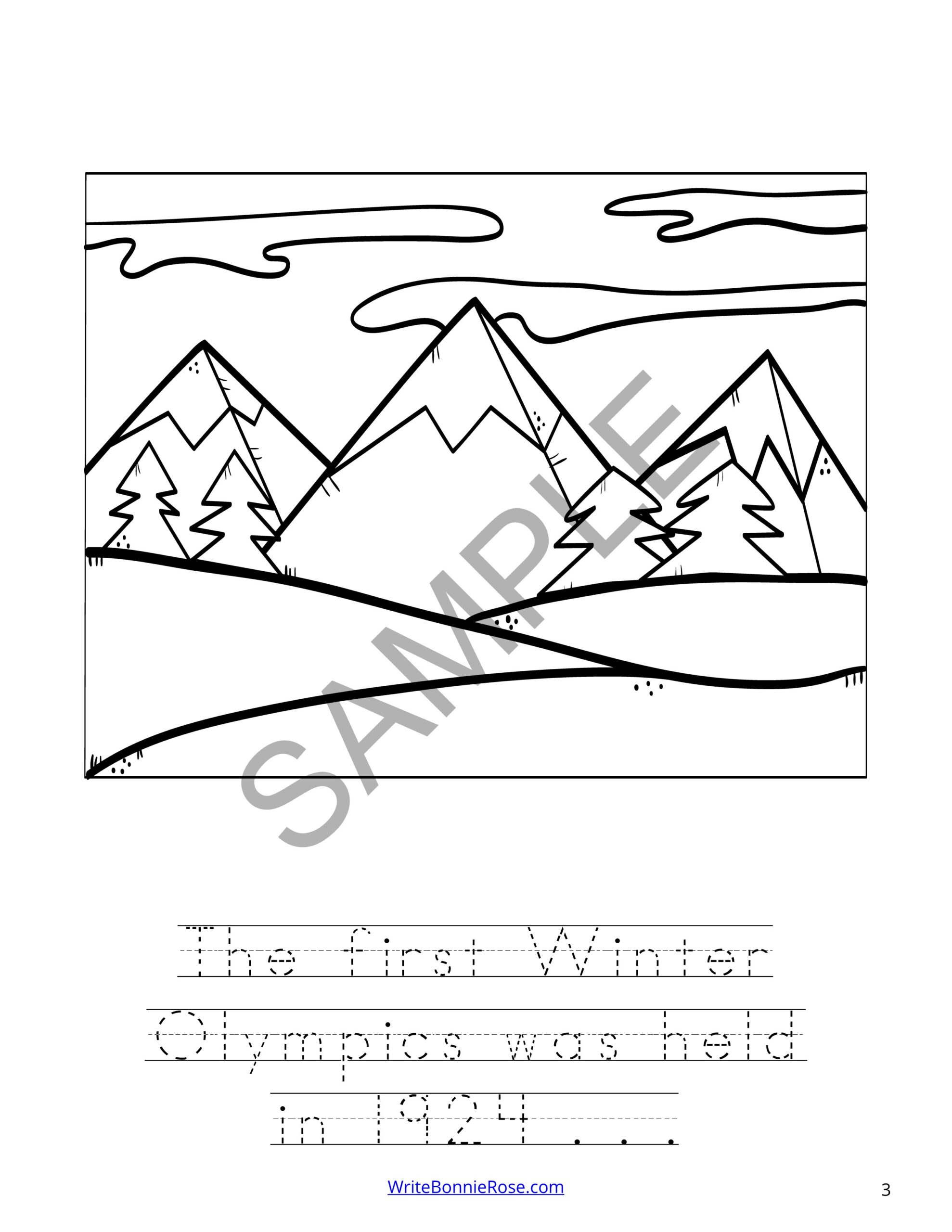 Winter olympic games coloring book