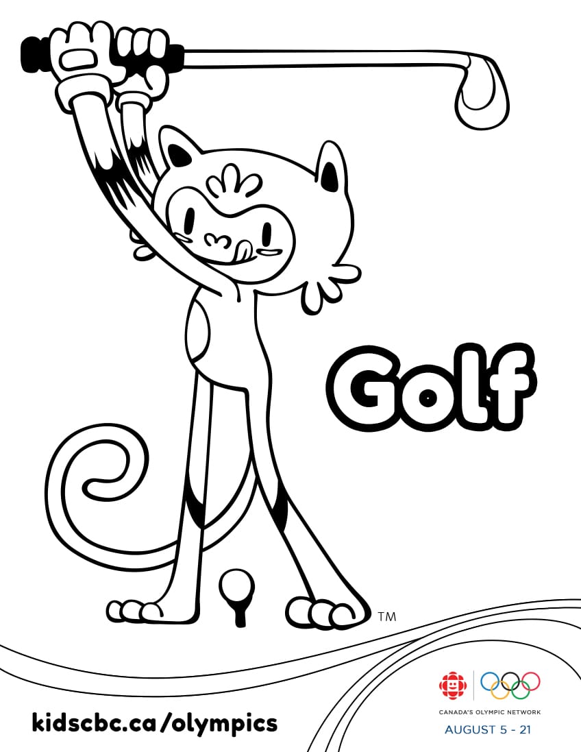 Olympic games colouring sheet