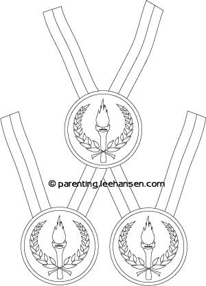 Olympic medals coloring page