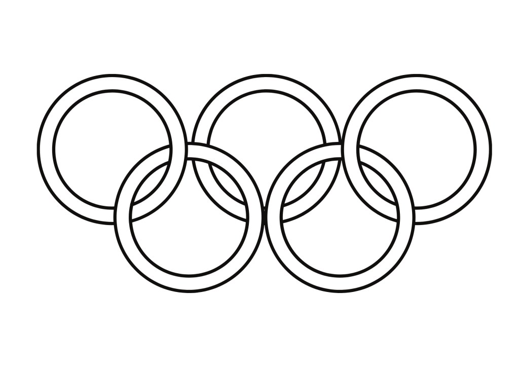 Olympic rings collage craft