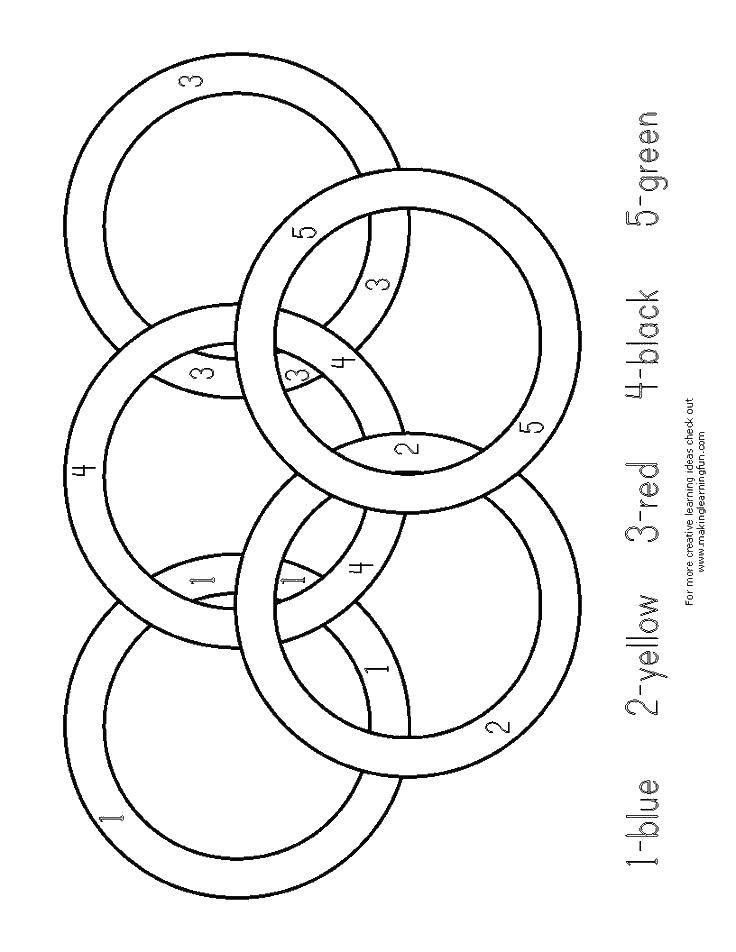 Online coloring pages the coloring the olympic rings ring