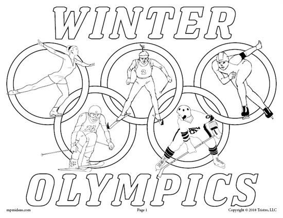 Printable winter olympics coloring page sports coloring pages olympic colors winter olympics