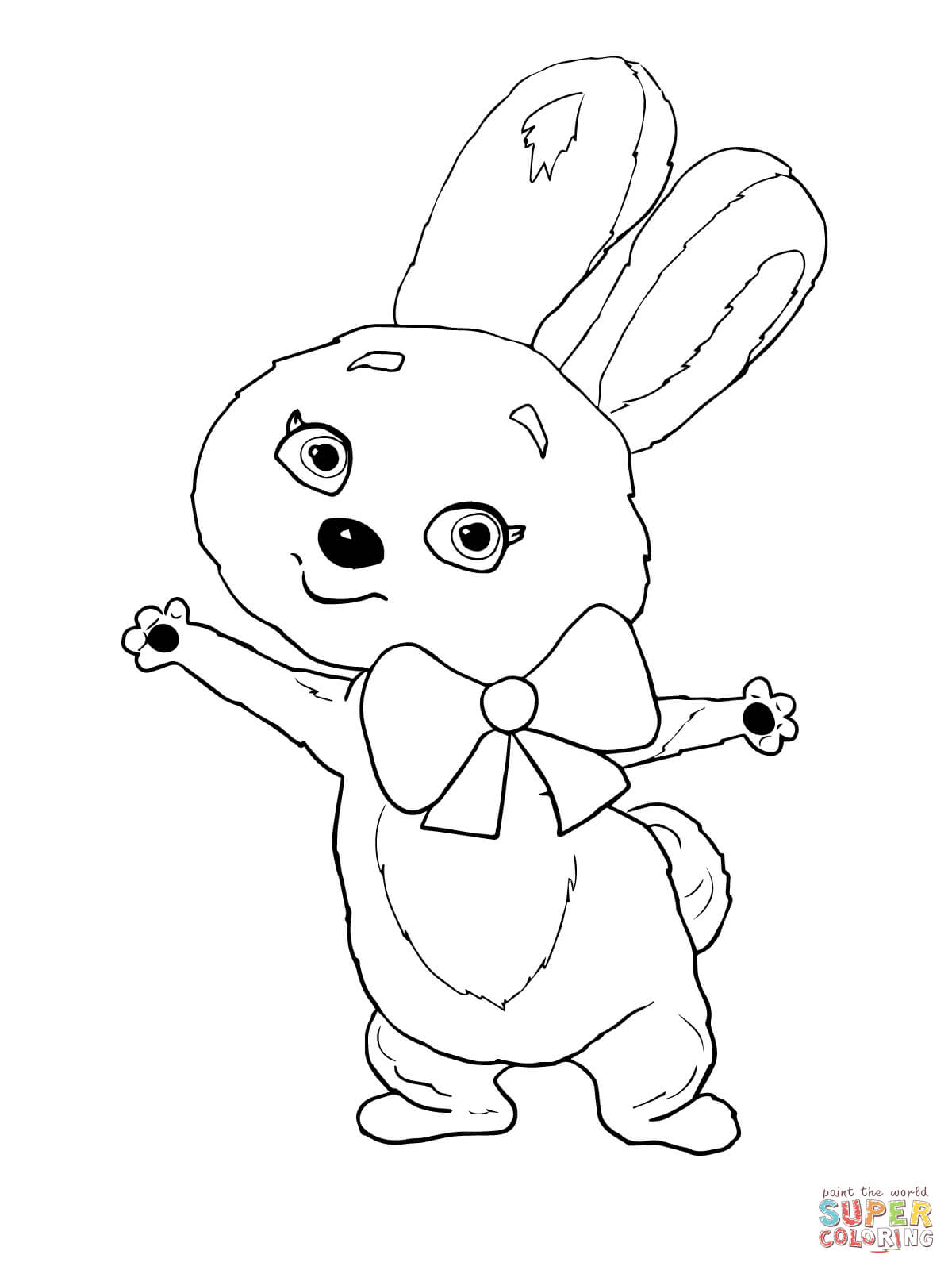 The hare sochi mascot coloring page free printable coloring pages