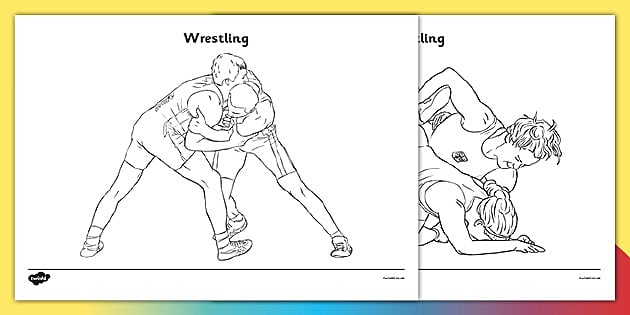 The olympics wrestling coloring sheets teacher