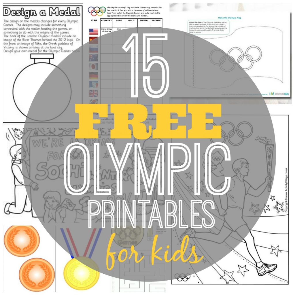 Free printable olympic rings coloring pages