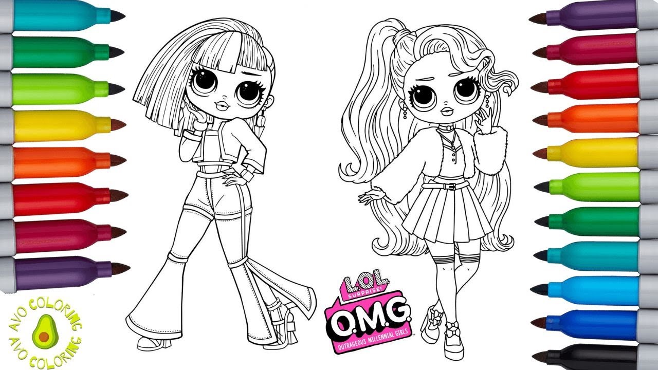 Lol surprise omg dolls coloring book pages