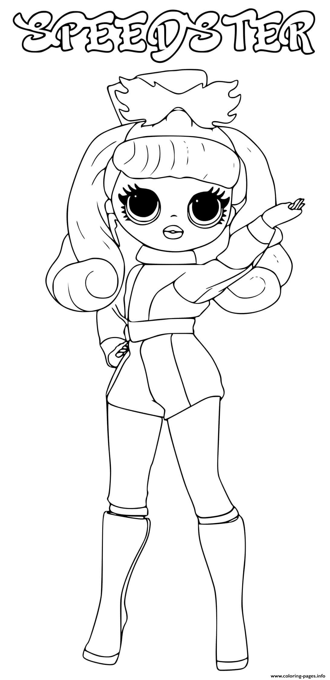 Speedster lol omg coloring page printable