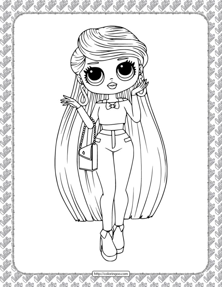 Prtable omg fashion doll dazzle colorg page colorg pages for kids colorg pages colorg books