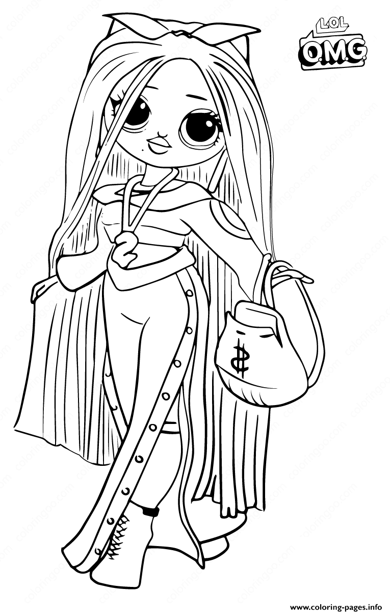 Lol suprise omg swag fashion doll coloring page printable