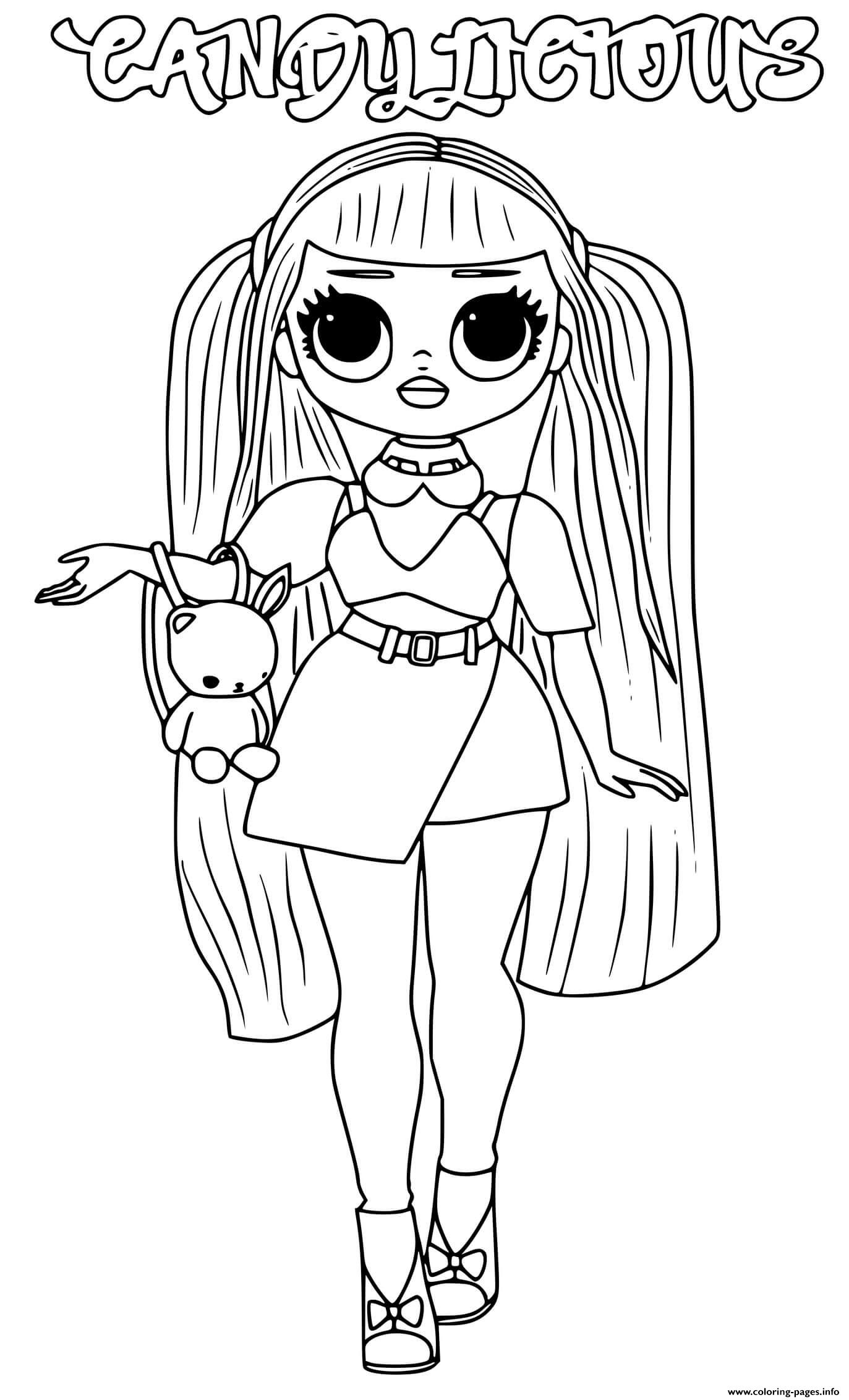 Candylicious lol omg coloring page printable