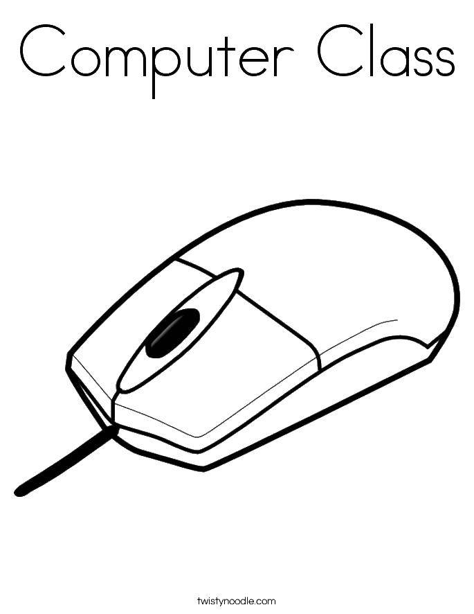 Online coloring pages coloring page computer mouse coloring download print coloring page