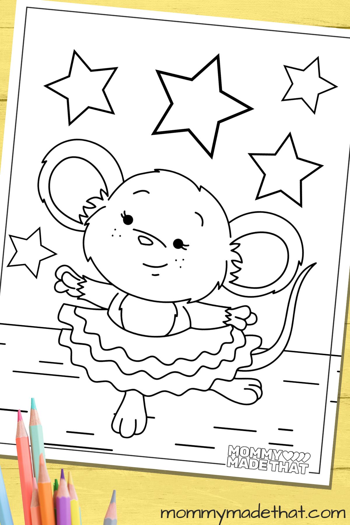 Adorable mouse coloring pages free printables