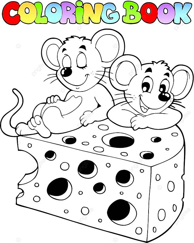 Coloring book with mouse animal hole layout vector animal hole layout png and vector with transparent background for free download