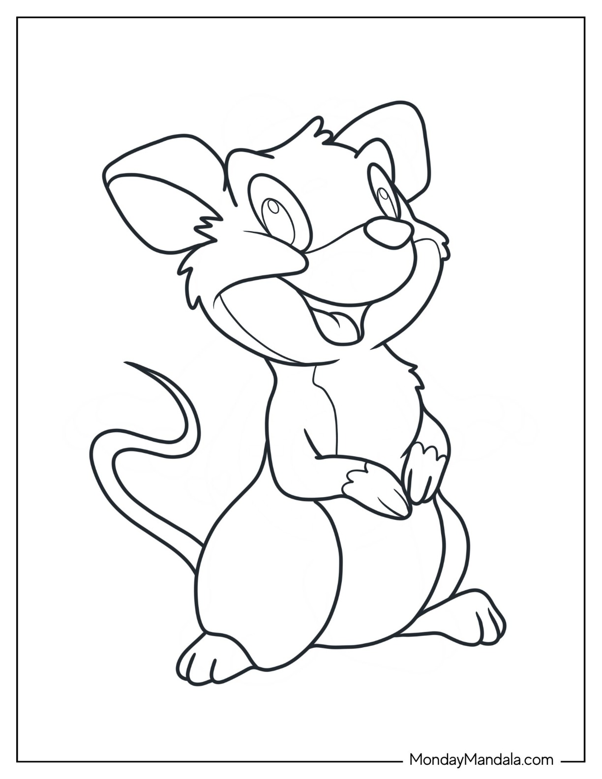 Mouse coloring pages free pdf printables