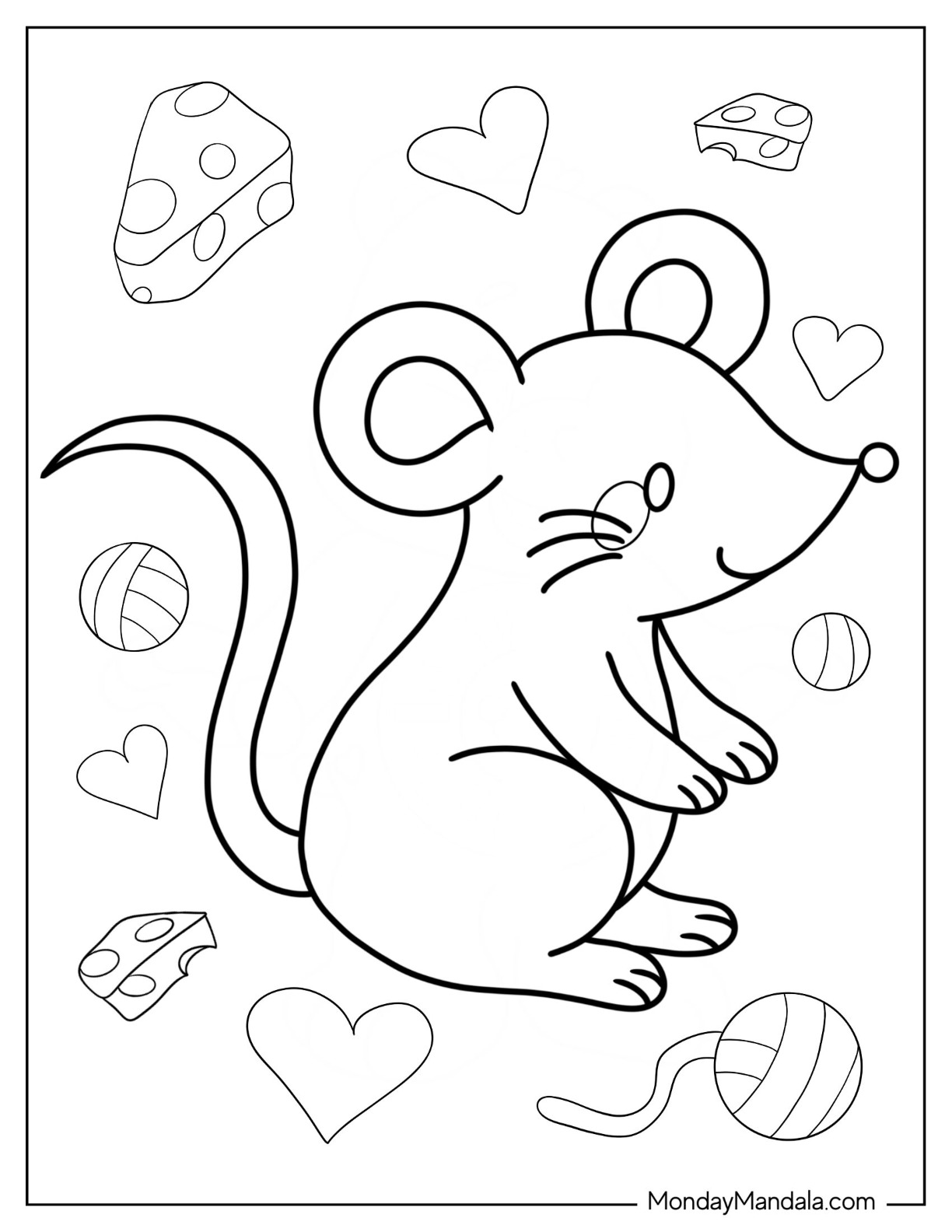 Mouse coloring pages free pdf printables