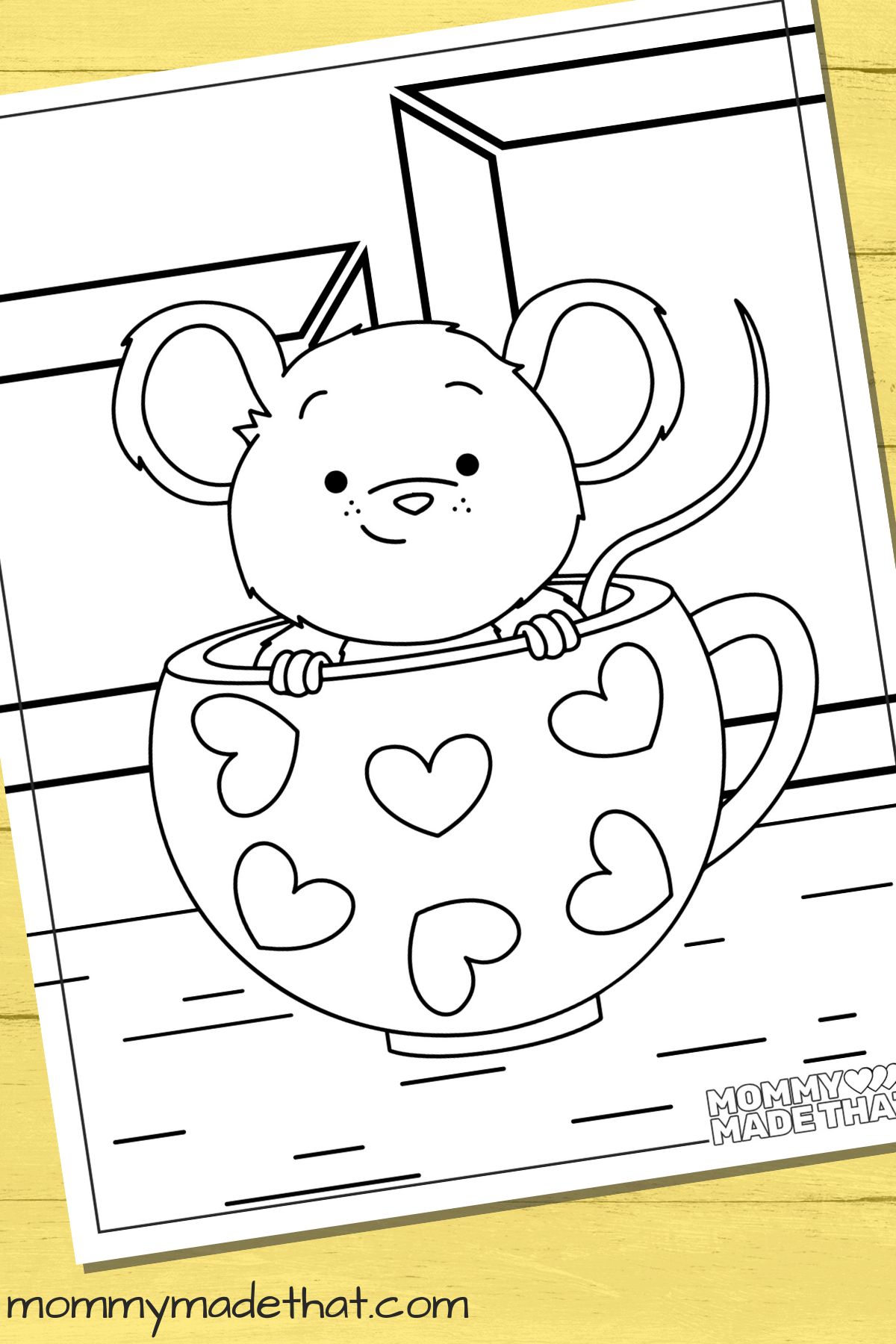 Adorable mouse coloring pages free printables