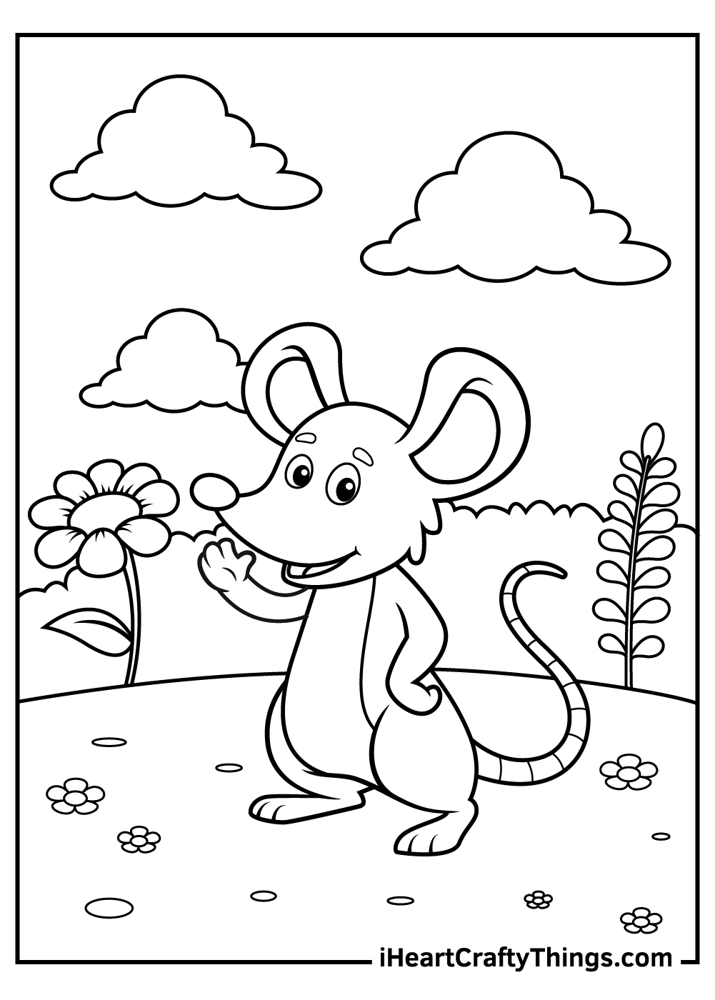 Mouse coloring pages free printables